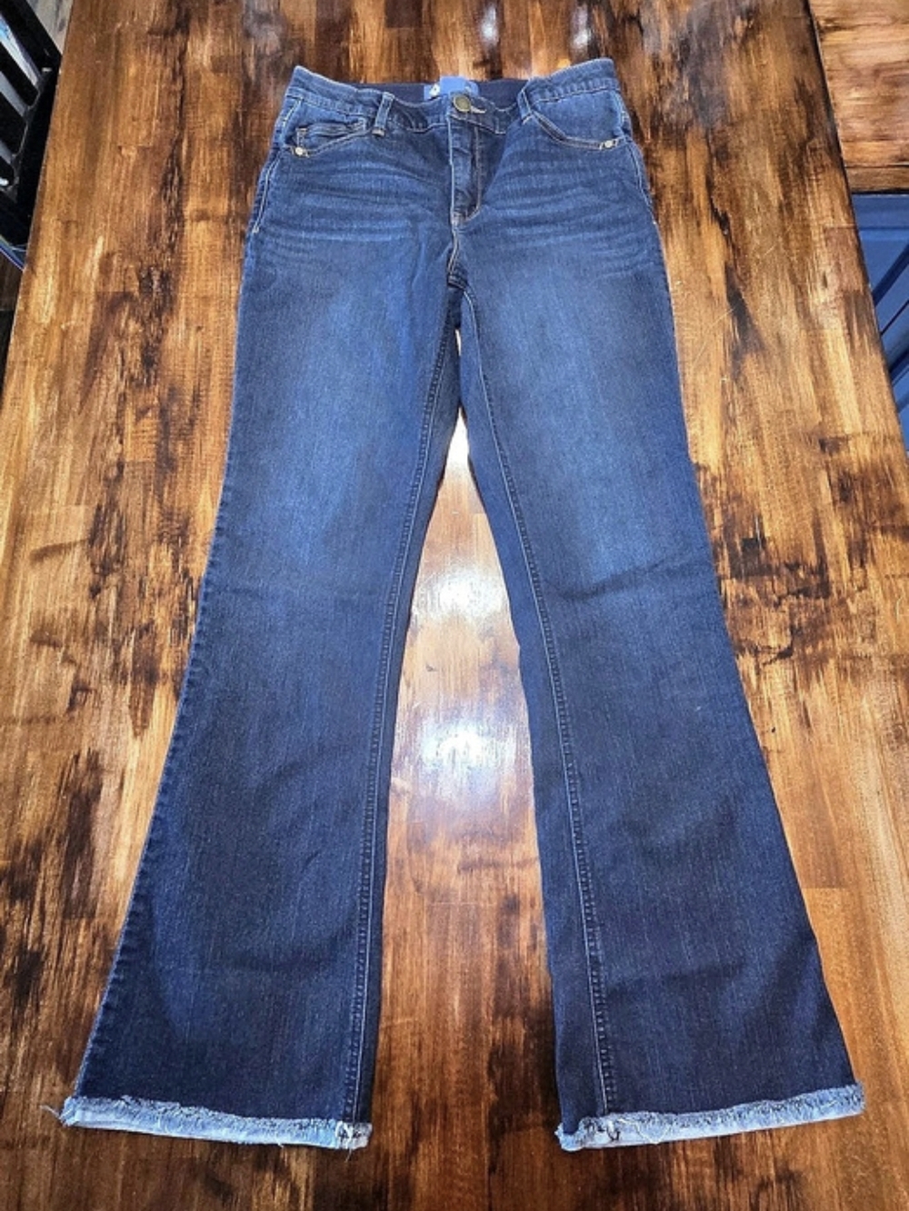 Democracy Ab Solution Flare Jeans in Blue Waist 10